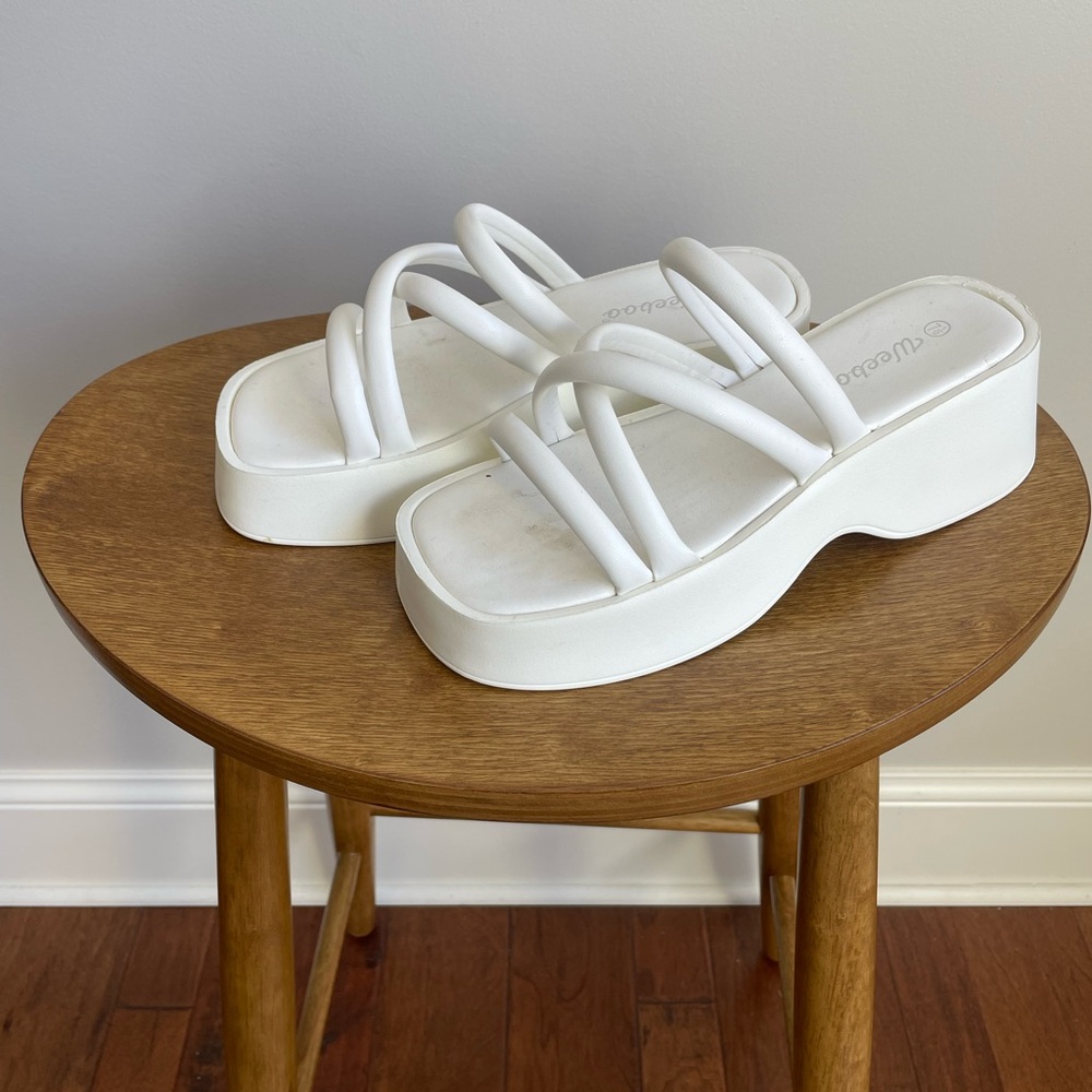 White Chunky Platform Sandal